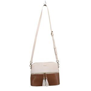 Lovevook Crossbody Bag Womens Cream Tan Tassel Zip Purse Shoulder Bag 10"